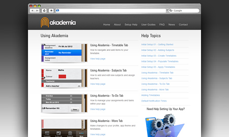 Akademia App Website Screenshot