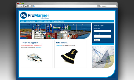 Pro Mariner Website Screenshot