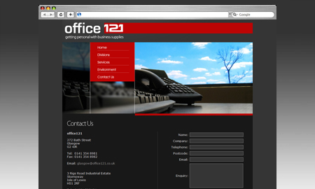 Office 121 Website Screenshot