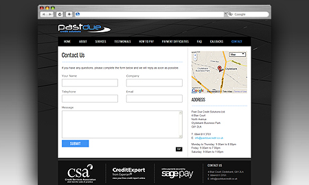 Past Due Credit Website
